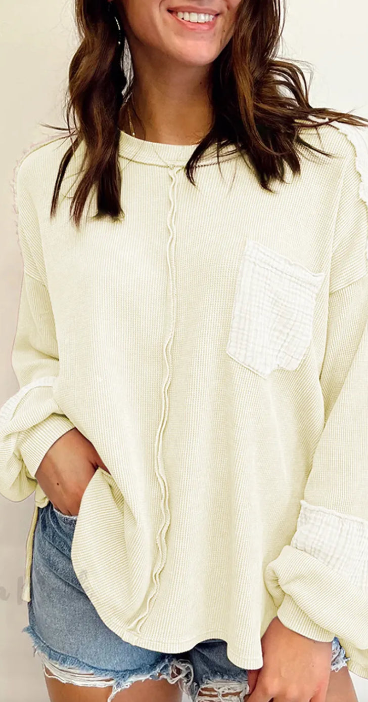 Exposed Seam Bubble Sleeve