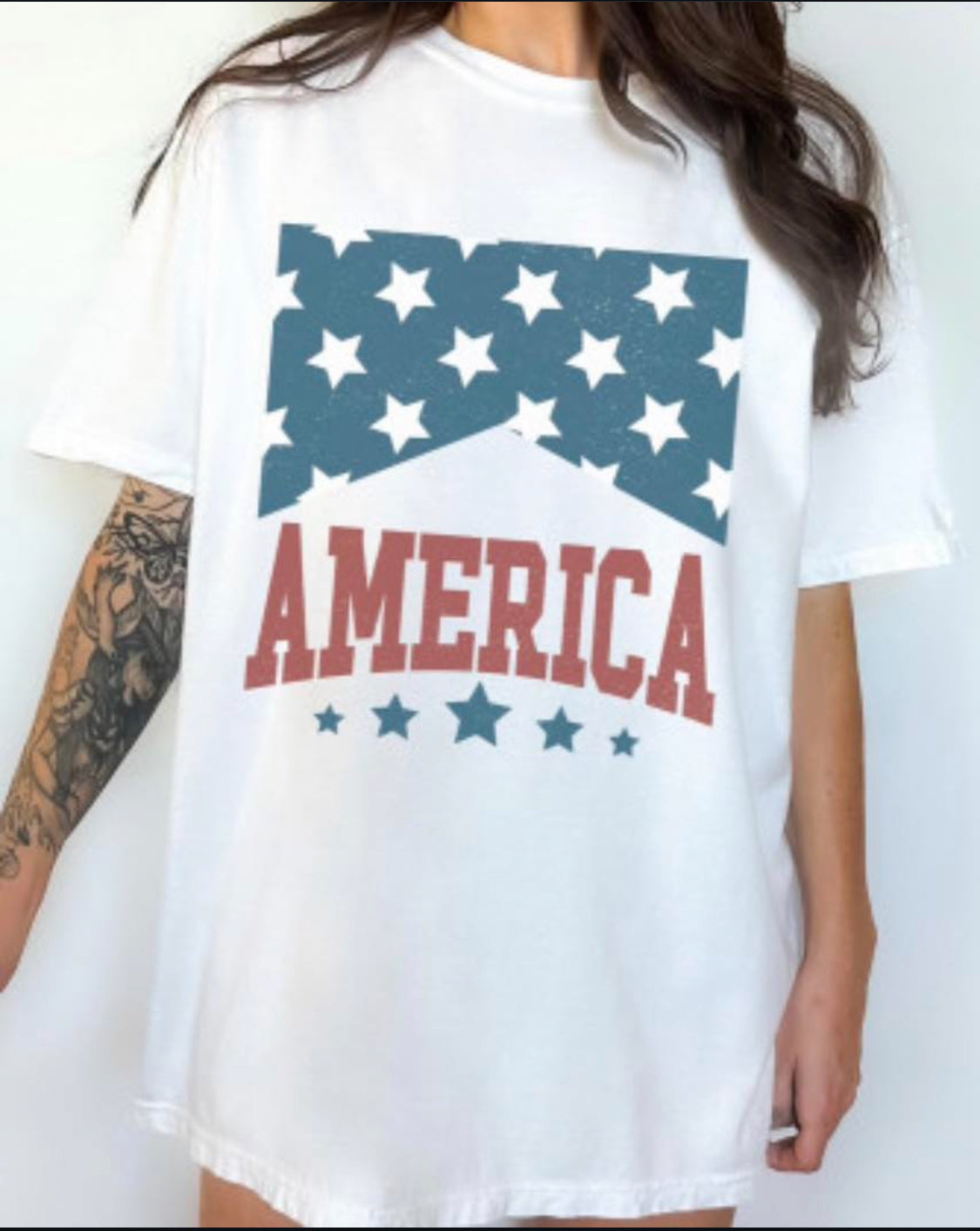 White America stars print