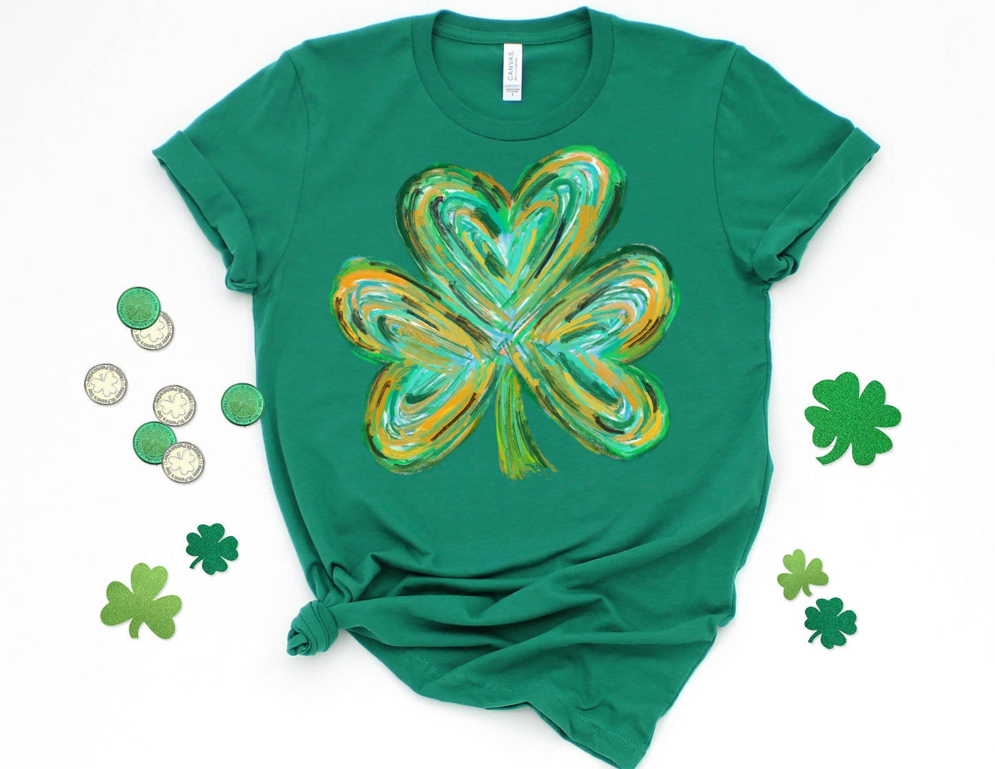 Clover St Patricks Shirt - St Patricks Day Shirt: KELLY / Unisex