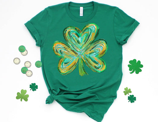 Clover St Patricks Shirt - St Patricks Day Shirt: KELLY / Unisex