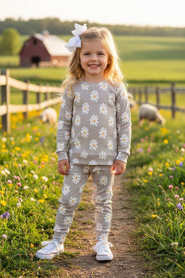 Daisy sweatshirts & pant girls clothing sets