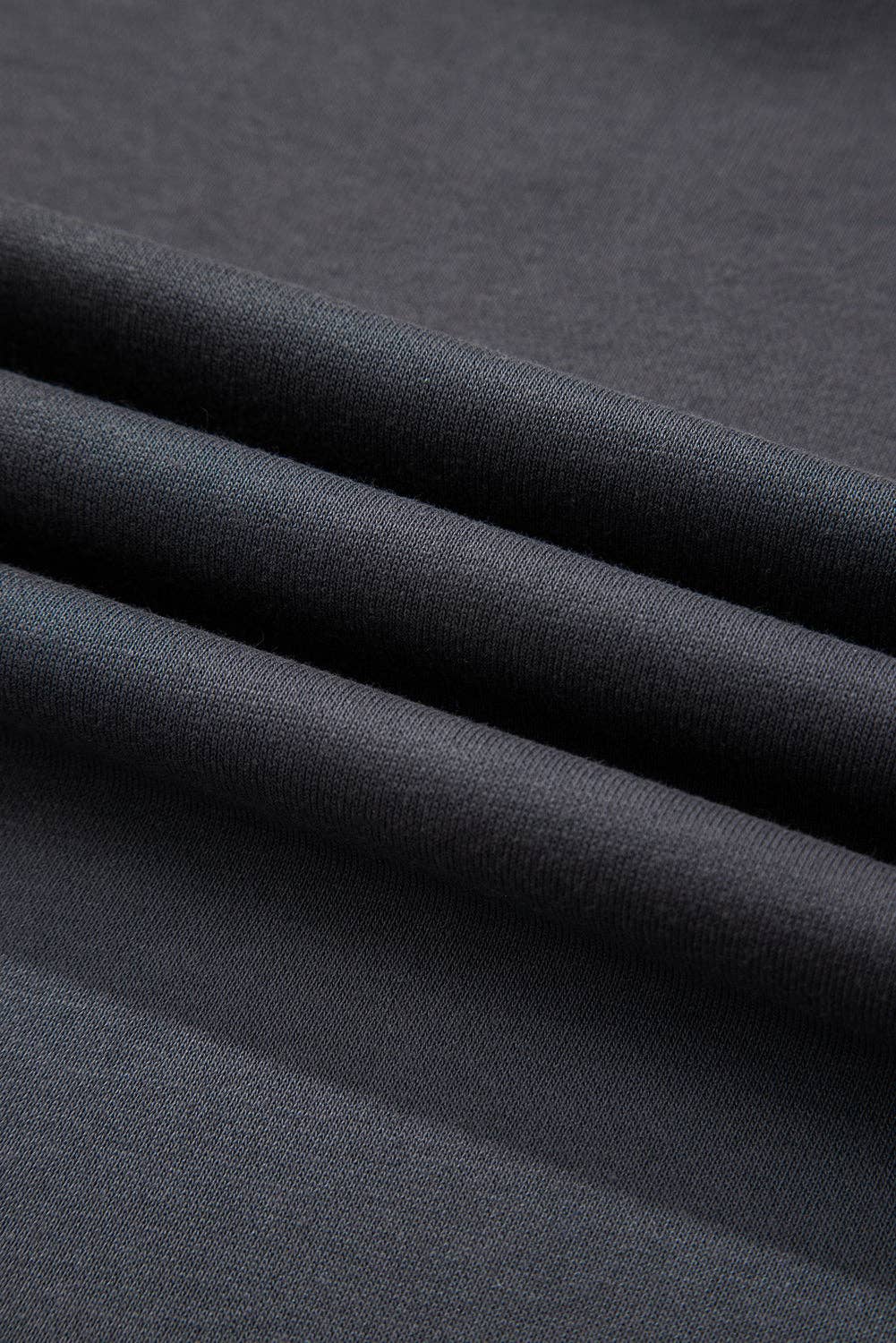 Dark Grey Varsity Striped Detail Drop Shoulder Oversized Sweatshirt: Dark Grey / 65%Polyester+35%Cotton / L