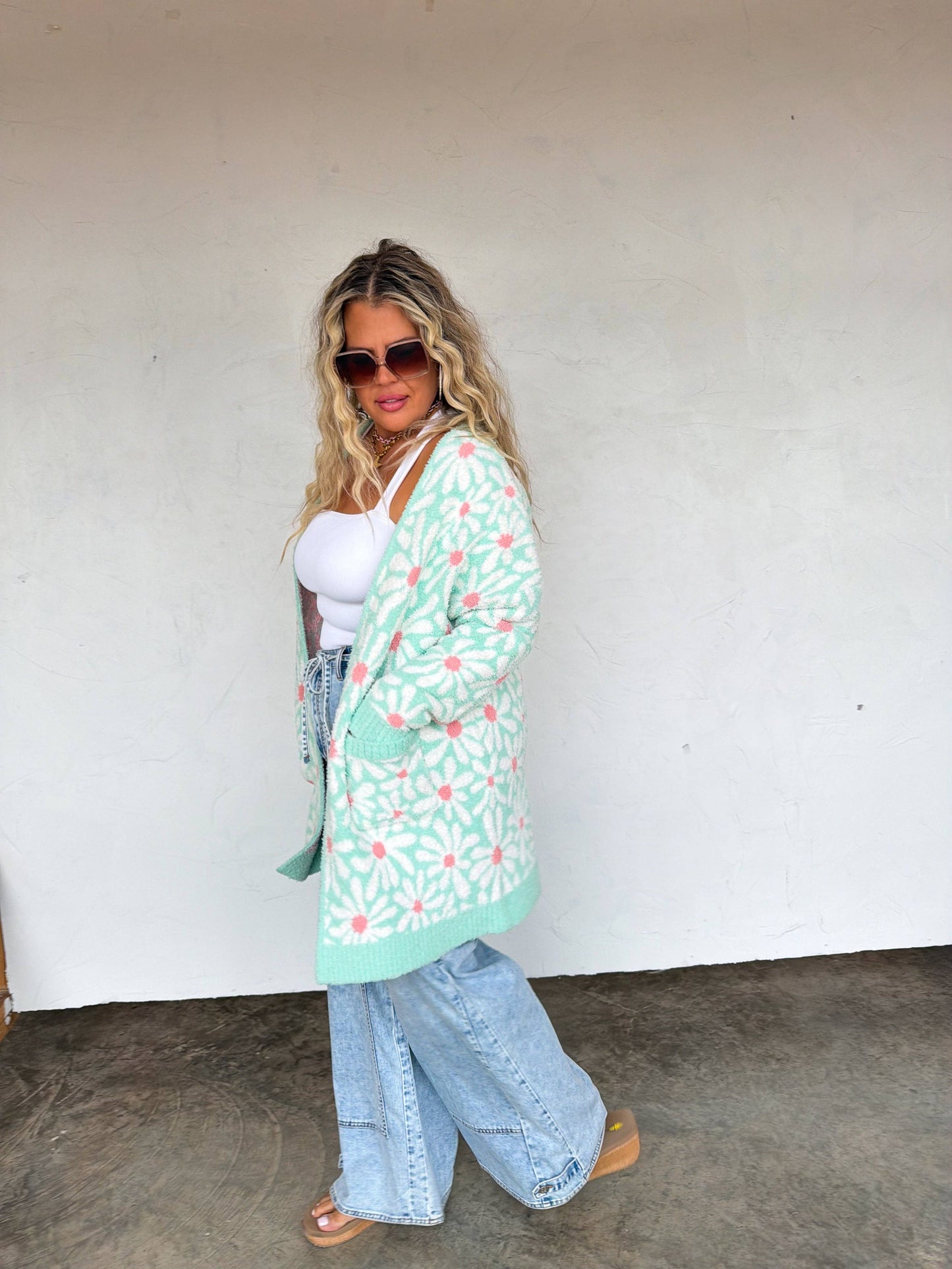 SPRING CLOUD CARDIGAN: ONE SIZE / BLUE BOWS
