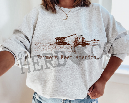 Farmers Feed America: T-shirt (Cement)