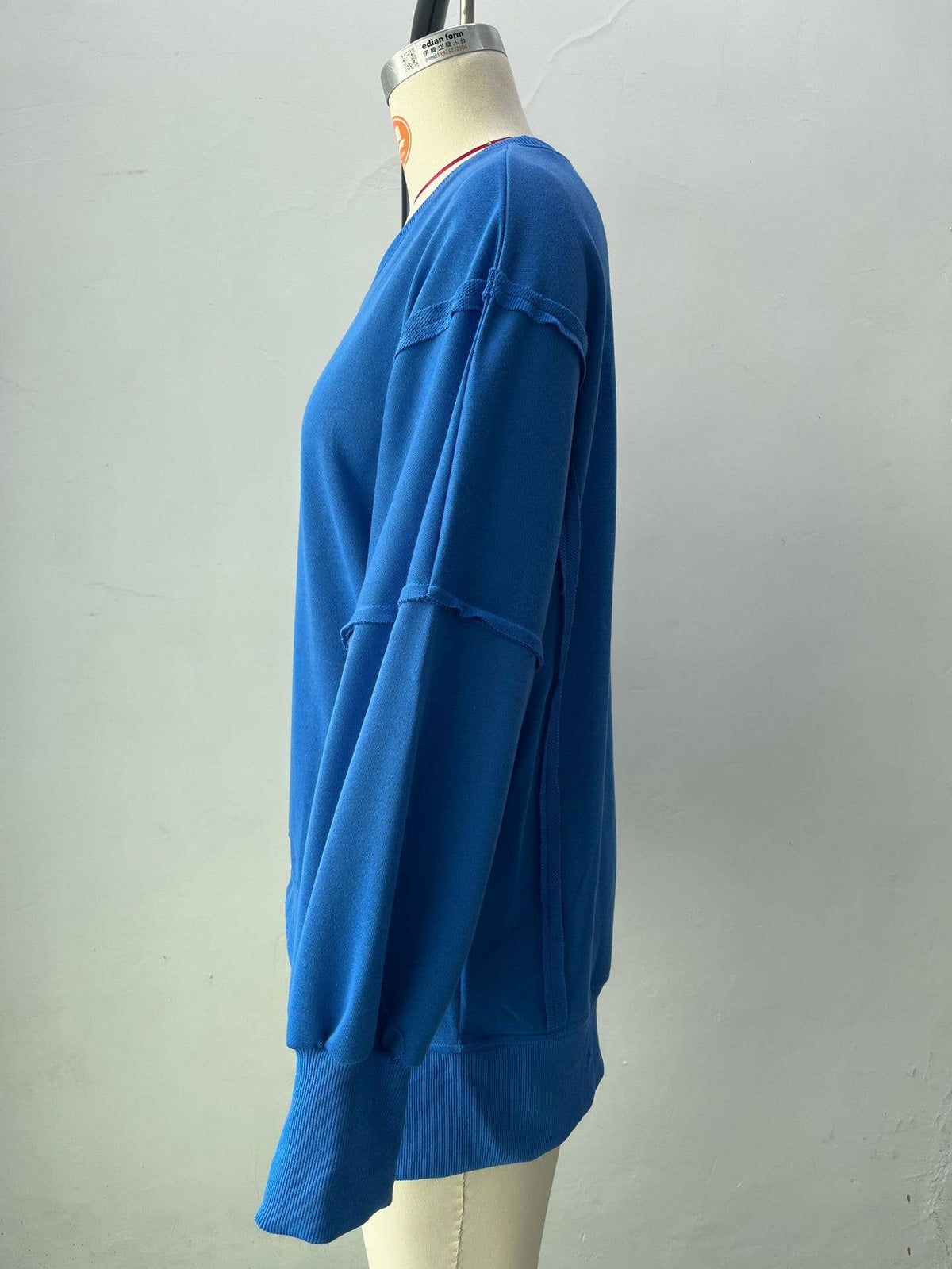 Solid-color round-neck casual loose sweatshirt: GREY / (M) 1