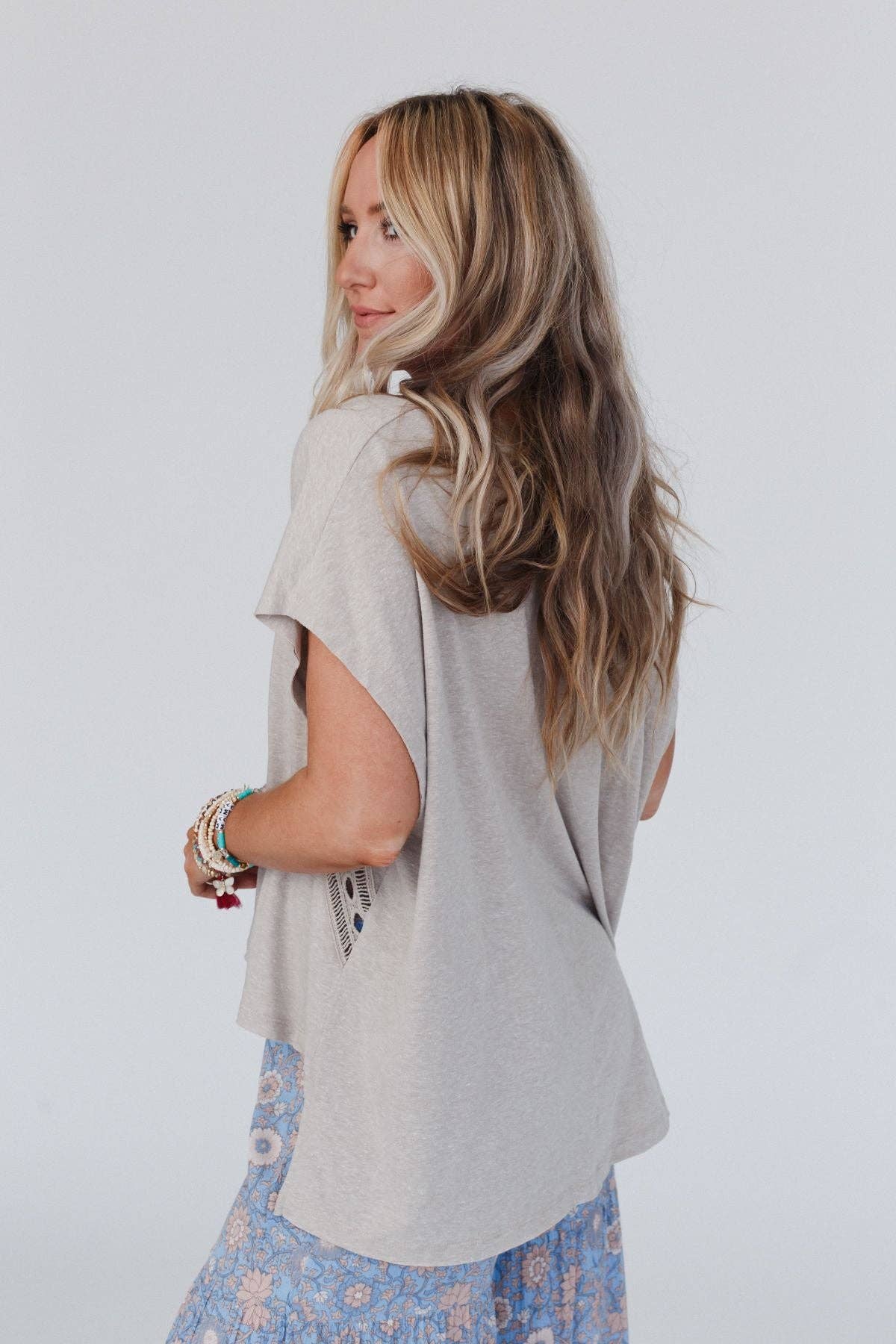 Camden Lace V Neck Top - Came