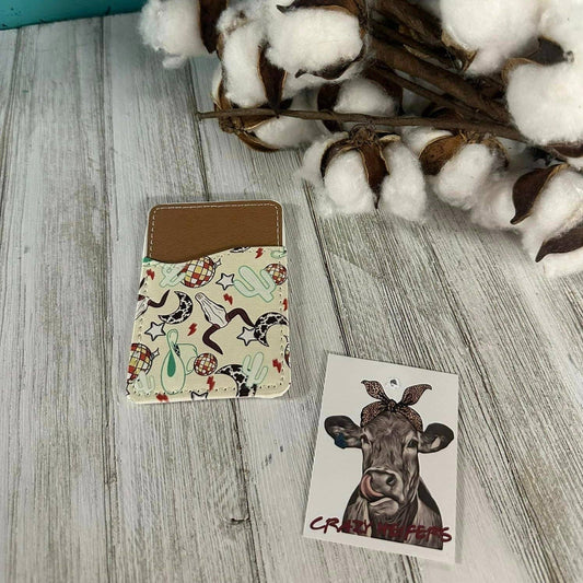 Phone Stickers/Card Holders: DISCO COWGIRL