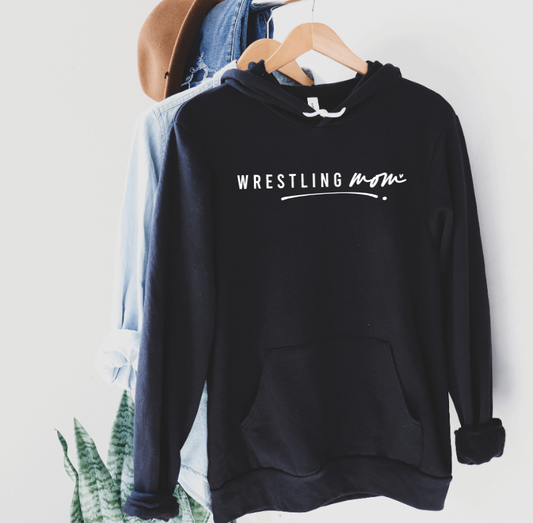 Wrestling Mom Hoodie #366: Dark Gray Heather