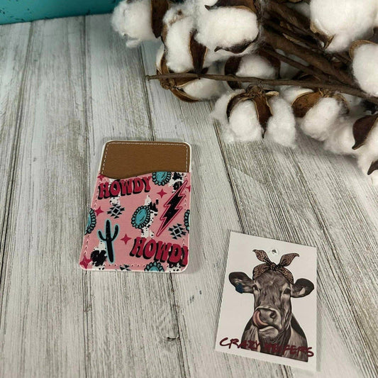 Phone Stickers/Card Holders: HOWDY PINK