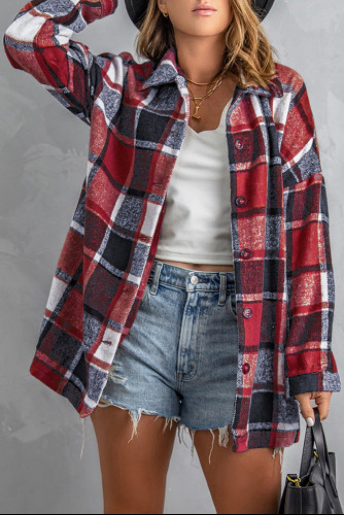 Red plaid jacket