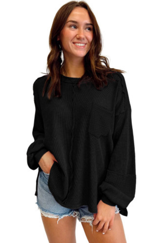 Exposed Seam Bubble Sleeve