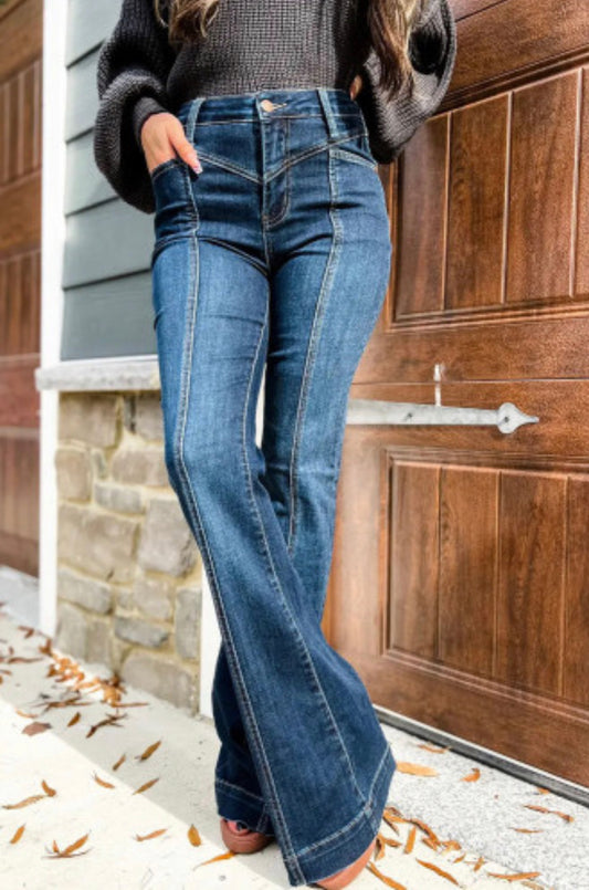 Flare seam jeans