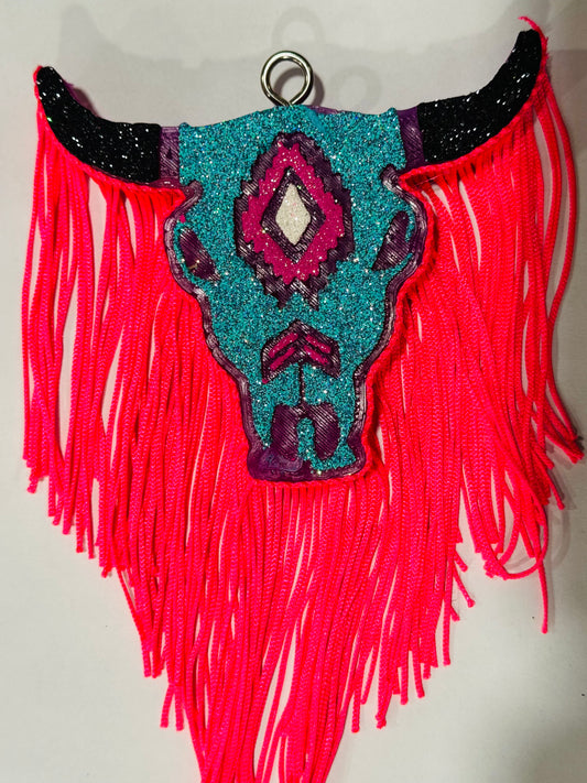 Turquoise Pink Skull
