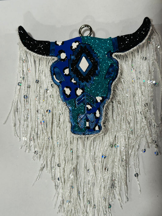 Green Blue Black Skull
