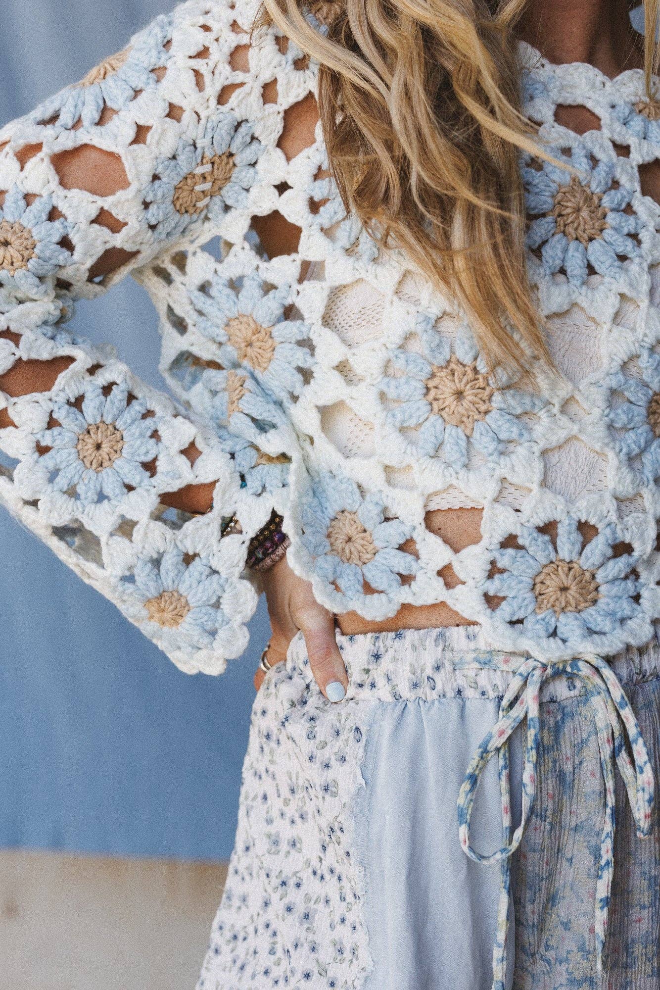 Free To Dream Crochet Top - Ivory: Ivory