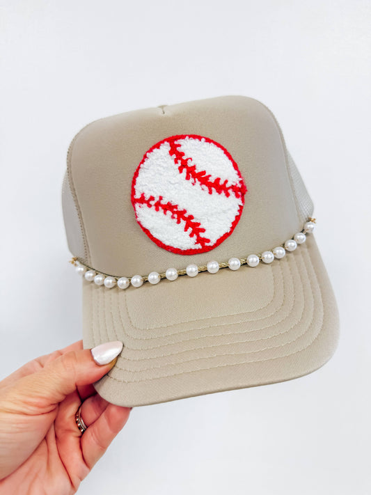 Baseball Patch Hat 2.0: Pearl Chain