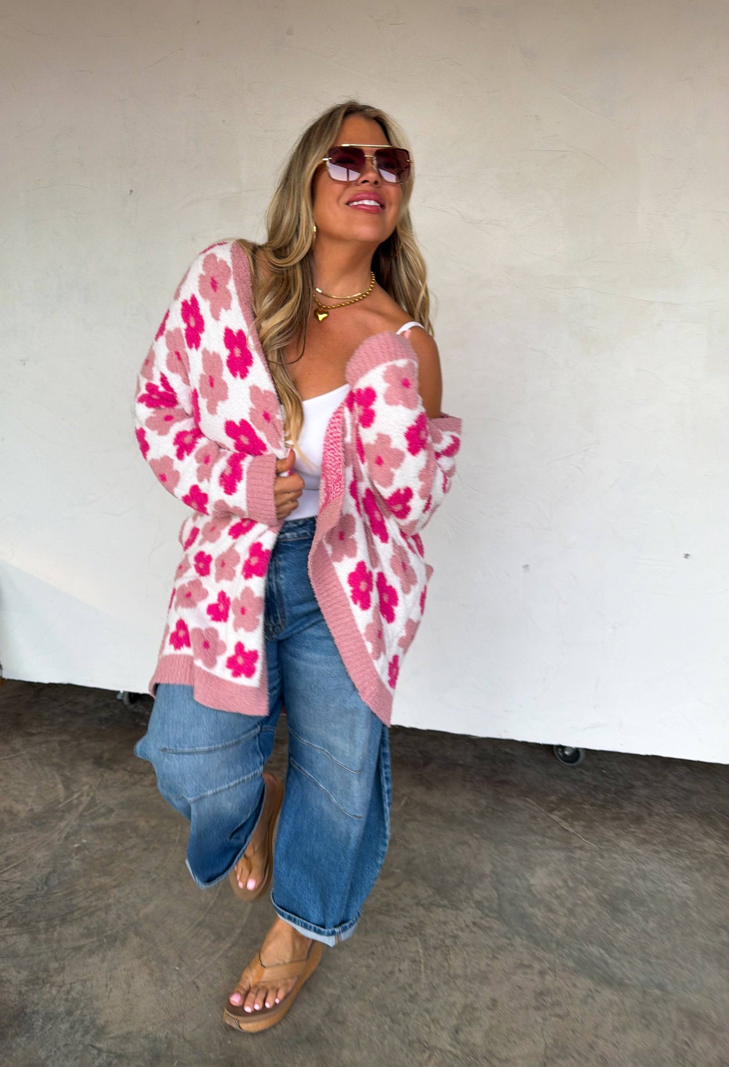 SPRING CLOUD CARDIGAN: ONE SIZE / BLUE DAISY