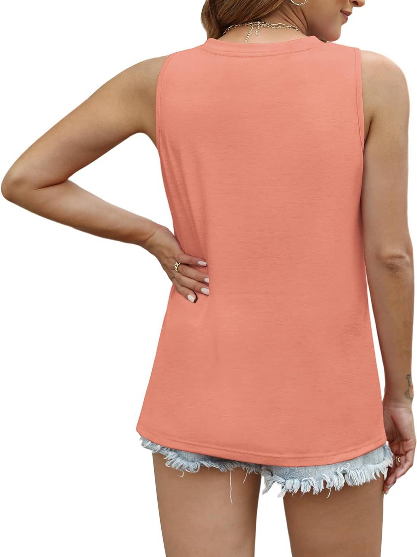 Round Neck Sleeveless Top