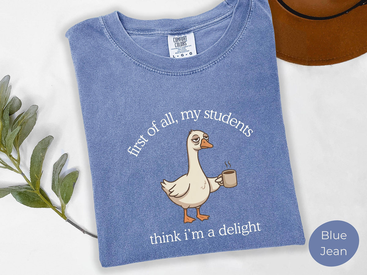 Funny Teacher Shirt,  Funny Back to School Sweater: Blue Jean / M / Comfort Color T-Shirt