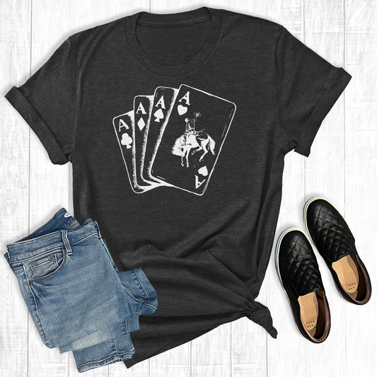 Cowboy Playing Cards Charcoal: Charcoal