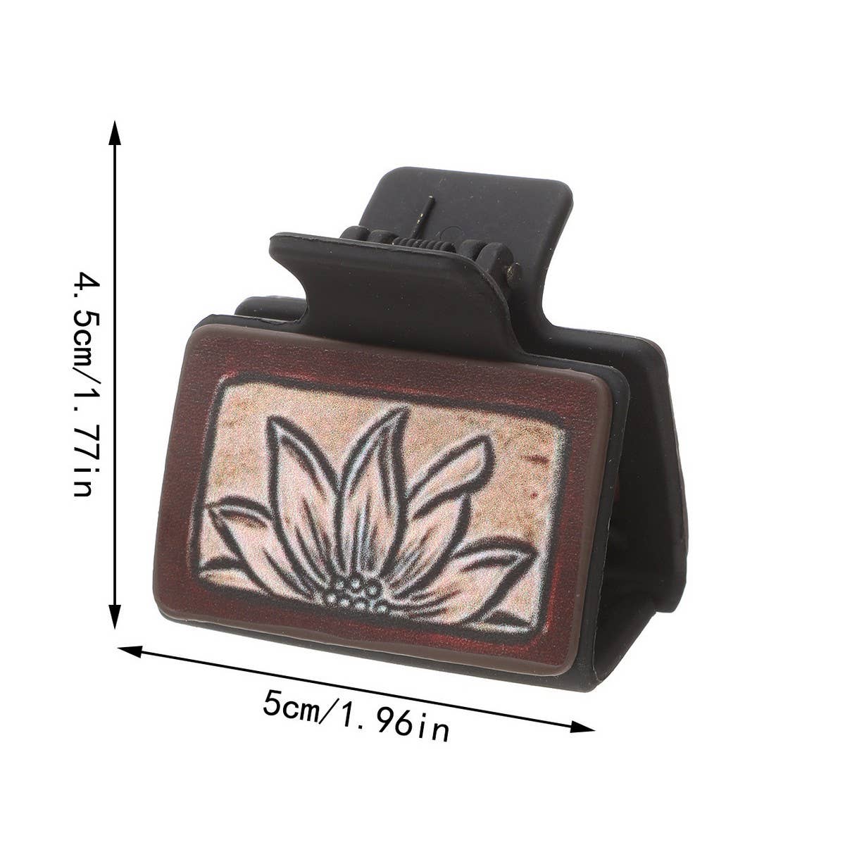 Western Sunflower Cactus Hair Claw - Leather Clip_CWAHA0601: TYPE2 / (OS) 3