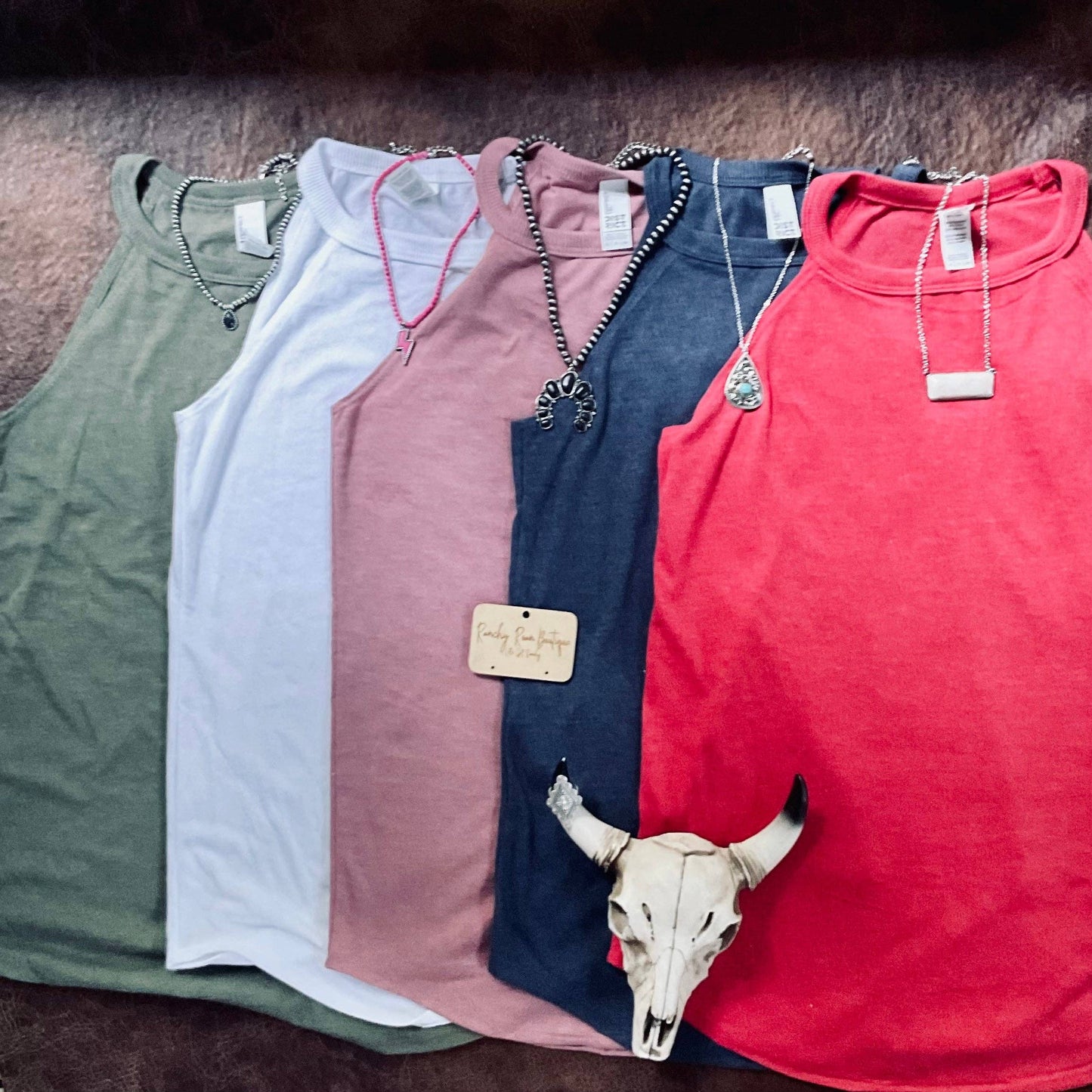Women’s Perfect Tri  Rocker Tank-Red
