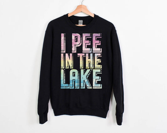 I Pee In The Lake Fleece: 3XL / Sweatshirt / Black